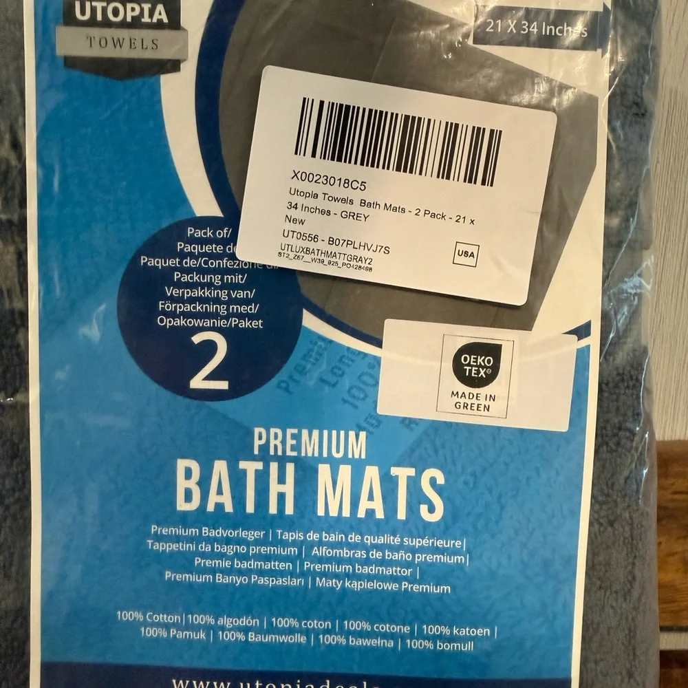 Utopia Premium Navy Bath Mats
